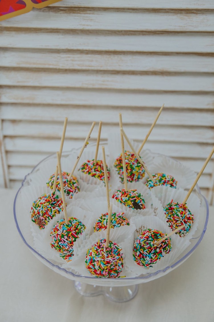 Assortment of Chocolate Cake Pops with Sprinkles - Cake Pop Recipe