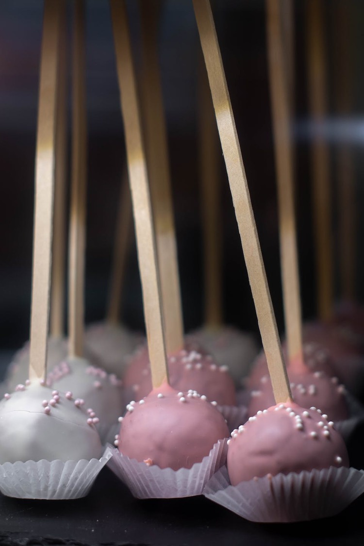 Strawberry Cake Pops with Sugar Balls